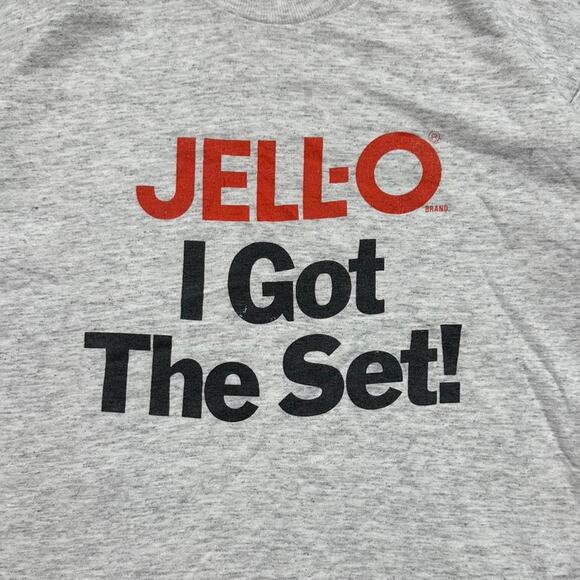 Vintage 90s Single Stitch Jell-O Promo Tee Mens Large Grey "I Got The Set" Shirt - Picture 2 of 4